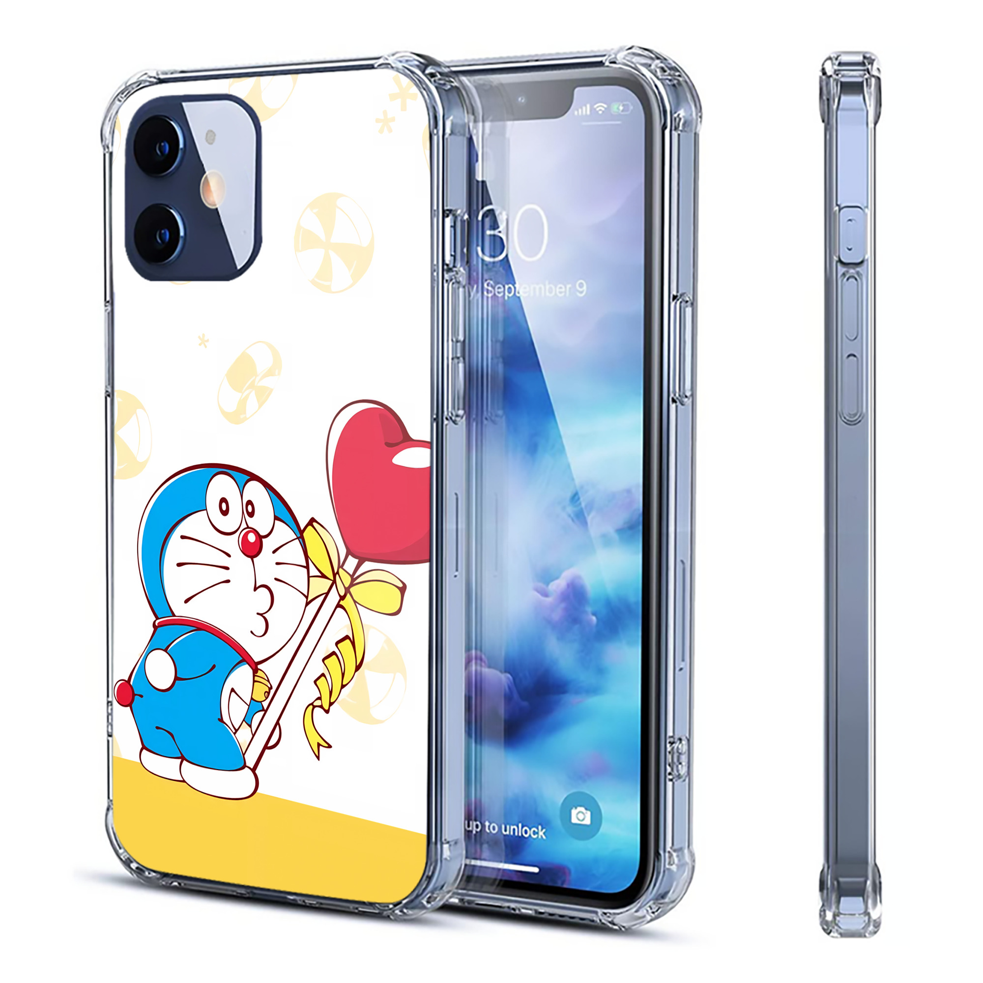 （画像用） ドラえもん Doraemon 【iPhone 12シリーズ対応】透明スマホケース（クリアソフトケース）